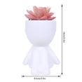 thumbnail image 3 of Modern Ceramic Succulent Planter Pot for Indoor Mini Home Gardening Desk, 3 of 7