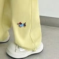 thumbnail image 6 of Ccpelsie Girls Oversized Sweatpants Wide Leg Loose Fit Lounge Pants High Waisted Elastic Drawstring Comfortable Casual Joggers(Yellow,6-7 Years), 6 of 7