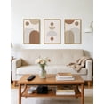 thumbnail image 5 of SHENIFY Large 24x36in3pcs Natural Framed Botanical Boho Wall Art Modern Bohemian Plants Wall Decor Natural Brown Geometry Lines Prints Artwork for Living Dining Room, 5 of 8