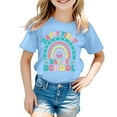thumbnail image 4 of T-Shirt à Manches Courtes Imprimé Dessin Animé Mignon pour Filles Col Rond Confortable pour École Usage Quotidien Âges 3-13 Tee Décontracté Respirant, 4 of 4