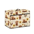 thumbnail image 2 of HELLHERO Highland Cattle and Sunflowers Sewing Machine Cover with Tote Handle and Pocket Universal Waterproof Pocket and Handle, 2 of 8