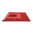 thumbnail image 2 of Ahgly Company Machine Washable Indoor Round Abstract Red Modern Area Rugs, 6' Round, 2 of 4