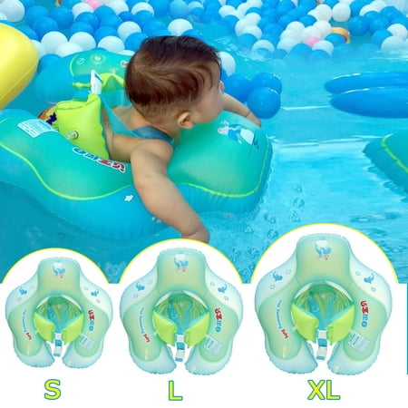 Baby Inflatable Swimming Ring Pool Water Infants Swim Float Toy Trainer+Manually Inflator