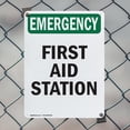 thumbnail image 5 of (2 Pack) First Aid Station OSHA Emergency Sign 10 Inch X 14 Inch Plastic Sign, Weather Resistant, UV Protected for Workplace, Business, and Construction Site, Made in the USA, 5 of 8