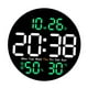 thumbnail image 2 of Reloj de pared digital, electrónico, multifuncional, silencioso y ajustable. Verde, 2 of 9