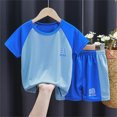 thumbnail image 4 of Toddler Boys' Sports Suit Mesh Raglan Short Sleeve T-Shirt and Matching Shorts Cute Pattern Printed Outfits Size 2-7 Yearrs, 4 of 4