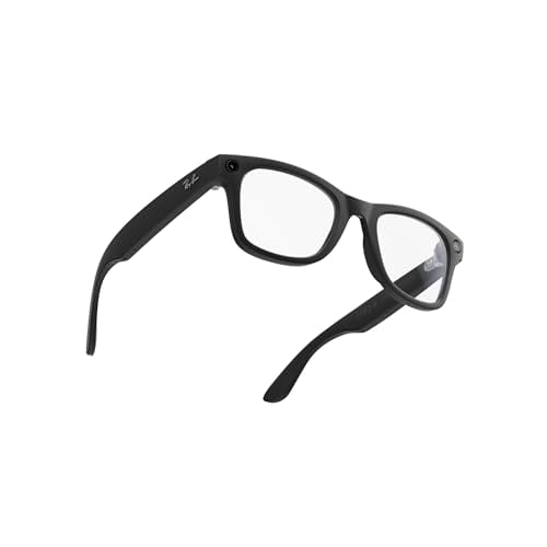 Ray-Ban Meta Wayfarer Gen 1 Smart Glasses, AI Meta Glasses with Photo and Video, Size 53, Matte Black/Transitions Graphite Green