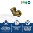 thumbnail image 5 of 1 Pcs XFITTING Push Fit 1 Inch x 1 Inch Push Fit Elbow, 27-1-3=1XX, 5 of 5