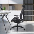 thumbnail image 4 of Chaise de Bureau Ergonomique en Maille de Luxe avec Repose-Pieds et Soutien Lombaire Ajustable, Chaise de Direction/gestion avec Appuie-Tête Réglable et Accoudoirs Ajustables, 4 of 7
