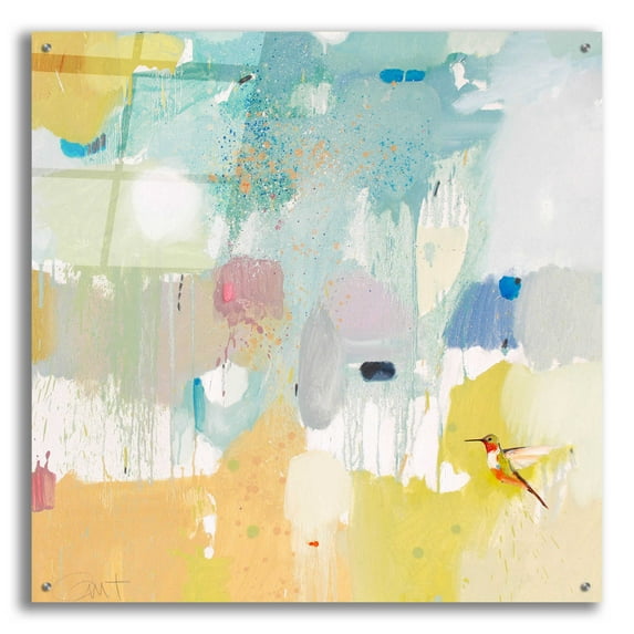 Epic Art 'Hummingbird at Home 2' by Anthony Grant, Acrylic Glass Wall Art, 36"x36"