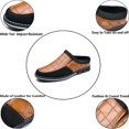 thumbnail image 2 of Men's Casual Loafers Fashion Simple Leather Walking Oxford Breathable Comfortable Slip-On Slippers Orange 9 US, 2 of 7