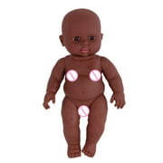 Jasmine Lifelike Simulation Doll Newborn Baby Cute Play House Dolls Kid Toy (Black)