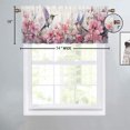 thumbnail image 4 of Watercolor Flower Hummingbird Kitchen Valance Curtain Rod Pocket Spring Bird Floral Plant Nature Window Treatment for Living Room Bedroom Bathroom 54 by 18 in, 1 Panel, 4 of 6
