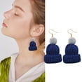 thumbnail image 2 of SUSHANG Wool Ball Knitted Hat Earrings Christmas Simulation Creative Earrings Earrings Cute Wool Wool Knitted Hat Earrings Ear Hook, 2 of 8