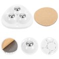 thumbnail image 2 of Adhesive Caster Wheels for Trash Can and Small Appliances White ABS Material 12pcs, 2 of 8