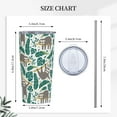 thumbnail image 3 of 20oz Tumbler With Lid And Straw, Sloths Green Leaves Vacuum Insulated Iced Coffee Mug Reusable Travel Cup Stainless Steel Water Bottle, 3 of 6