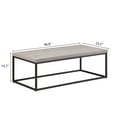 thumbnail image 6 of Censi 47-Inch Grey Oak Coffee Table for Living Room, Modern Industrial Rectangular Wood and Metal Center Table with Extra Thick Tabletop (Gray Wood), 6 of 7