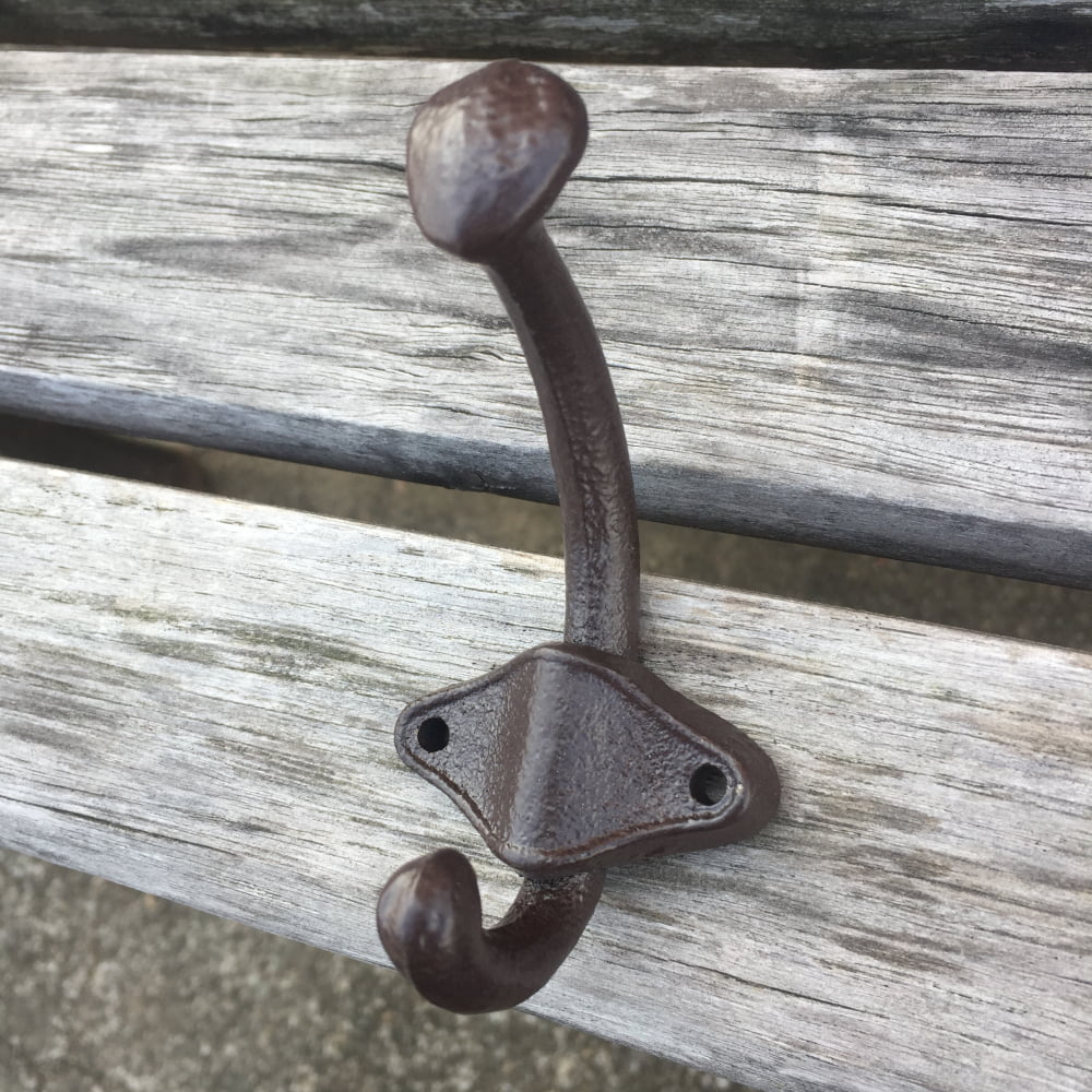 Details about   20 Cast Iron Antique Style HD SCHOOL HOOKS Coat Hat Hook Rack Hall Tree BROWN 