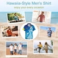 thumbnail image 6 of Cinderella Mens Hawaiian Shirt Loose Fit Shirts - Short Sleeve And Button Down Hawaiian Shirt for Men with Pocket, 6 of 7