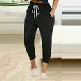 thumbnail image 2 of JIUKE Plus Size Sweatpants for Women Drawstring High Waisted Summer Thin Workou Jogger Pants with Pockets, 2 of 6