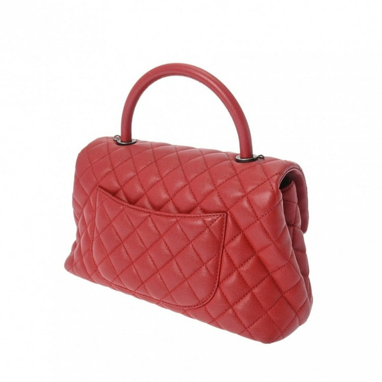 Pre Owned CHANEL Chanel Matelasse 29 Red A92991 Women s Caviar Skin Handbag Good Walmart