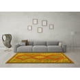thumbnail image 3 of Ahgly Company Machine Washable Indoor Rectangle Oriental Yellow Traditional Area Rugs, 5' x 7', 3 of 4