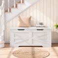 thumbnail image 3 of Garvee Banco de Almacenamiento de Madera con Bisagras de Cierre Suave – Organizador para Zapatos, Mantas y Juguetes, para Sala y Recámara, 3 of 8