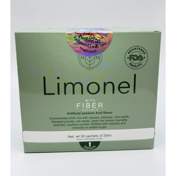 Limonel, Prebiotic Fiber Supplement for Digestive Health, 30 ea., on the go