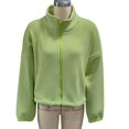 thumbnail image 1 of Chaqueta polar informal con cremallera, chaqueta polar suave para mujer Chaqueta polar suave con cremallera completa para mujer Chaqueta polar con cremallera para mujer Respuesta rápida, 1 of 2
