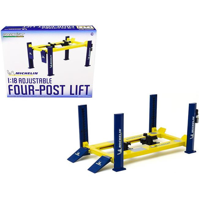ADJUSTABLE FOUR-POST LIFT MICHELIN TIRES 13554 1/18 scale Accessory