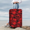 thumbnail image 5 of Cauagu Red Skulls 3 Print Travel Luggage Cover,Travel Dust-proof Suitcase Cover Softside Suitcase Protector for 18-32inch,Not Included Suitcase, 5 of 8