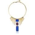 thumbnail image 1 of $158 Trina Turk "Neo Goth" Adjustable Metal and Stone Frontal Necklace 9", 1 of 1