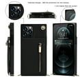 thumbnail image 3 of kurtrusly Wallet Case for iphone PU Zipper Wallet Smartphone Case with Card Holder & Shoulder Strap, 3 of 3