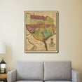 thumbnail image 4 of 16" x 20" Texas and Surroundings c1837 Vintage Map Poster Wall Art, 4 of 4
