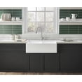 thumbnail image 2 of Gourmetier GPFA361810BCD Arcticstone 36-Inch Solid Surface White Stone Apron-Front Double Bowl Farmhouse Kitchen Sink with Strainers x 2 in Matte/Glossy White, 2 of 8