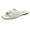 White, variant on Anuirheih Slip on Sandals Women,Women's Flat-heeled Square Sandals Wear One-line Slippers Breathable Shoes(White)