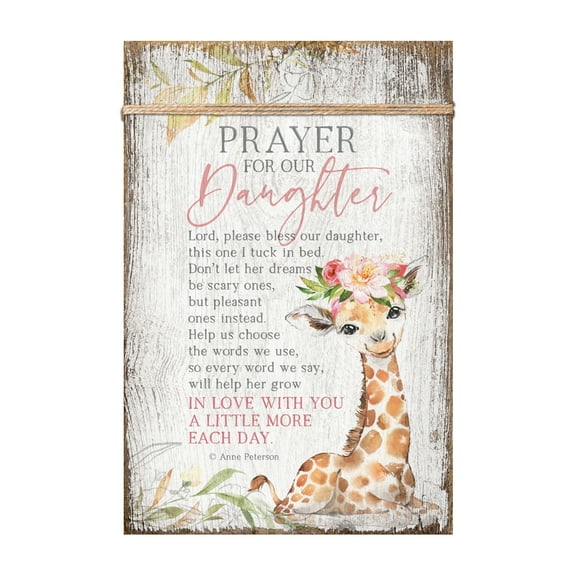 DEXSA Prayer For Our Daughter Wood Plaque with Easel and Wall Hanger 6"x9"