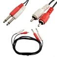 thumbnail image 4 of Adaptador RCA a 1/4, cable adaptador RCA macho a 1/4 6,35 mm, 2 conectores estéreo TRS de 6,35 mm (1/4 de pulgada) a 2 conectores RCA macho para audio., 4 of 5