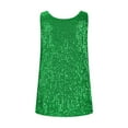thumbnail image 4 of LADIGASU able Women's Spring And Summer Casual Sequin Round Neck Sleeveless, 4 of 6
