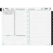 Day-Timer 2 Pages Daily Calendar Refill Pages - Daily - 5.50" x 8.50" - 1 Year - January till December - 8:00 AM to 9:00 PM 1 Day Double Page Layout