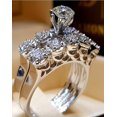 thumbnail image 2 of Fashion Female Ring Unique Luxury White Gold Color AAA Cubic Zirconia Square Rings For Women, 2 of 2