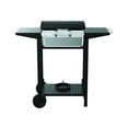 thumbnail image 1 of Nexgrill Outdoor Cooking 2 Burner Propane Griddle Grill, 21.65" x 15" 323sq.in Portable Gas Griddle grill, Flat Top for Camping, Patio, Cart with Wheel, Side Shelves with Hooks, Black and Silver, 1 of 4