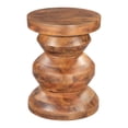 thumbnail image 3 of Kerala Side Table Walnut End Table, Modern Style, Mango Wood round shape tabletop, Mango Wood, Indoor Living, 3 of 7
