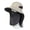 Beige, variant on UV Protection Hiking Hat, Removable Neck Flap Fishing Cap, 22.4 inches / 57 cm, Dark Grey
