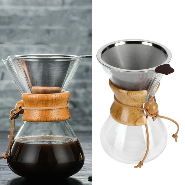 Senjay Coffee Pot Safe And Healthy Coffee Drip Pot Glass Coffee Maker Reusable High Temperature Resistant Office For Kitchen Home Coffee Shop
