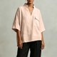 thumbnail image 4 of Neewe 3/4 Length Sleeve Womens Tops Dressy V Neck Collared Shirts Trendy Business Casual Work Blouses Daily Outfits 2026, 4 of 5