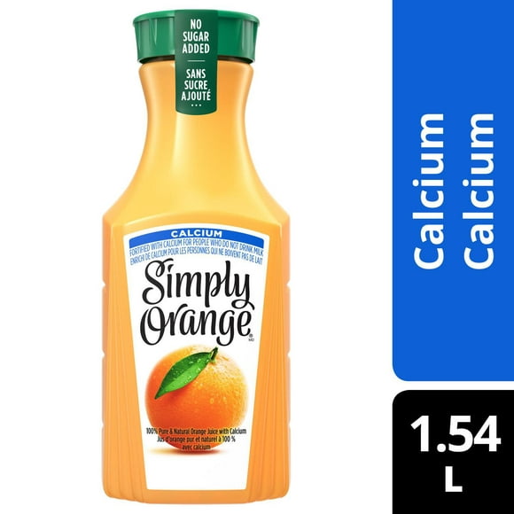 Jus Simply Orange avec calcium 1.54L, 1.54 x L