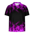 thumbnail image 5 of Teissuly Men's Casual Gradient Short Sleeved Lapel Button Up T-shirt Top, 5 of 5