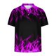 thumbnail image 3 of Camisetas de Manga Corta de los Hombres Casual Gradiente Solapa Botón Arriba Camiseta, Top Ligero para el Hogar, Uso Diario Y Cómodo, 3 of 5