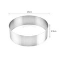 thumbnail image 2 of Huayishang Cake Pop Mold Stainless Steel Round Mousse Ring Diy Cake Mold Set Baking Tools Biscuit Mold 3-Piece Set, Kitchen Essentials Clearance Sale Silver, 2 of 9